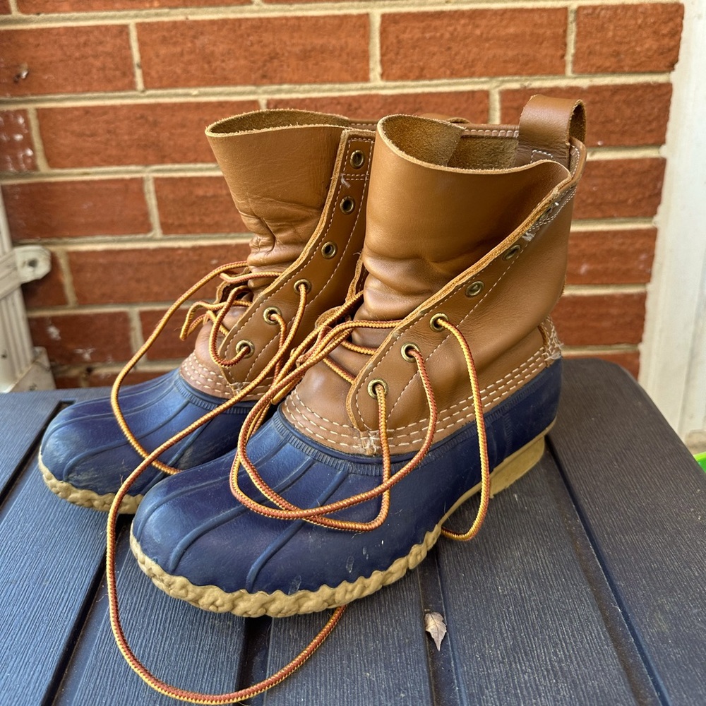 8” LL Bean Duck Boots size 6 M Unlined